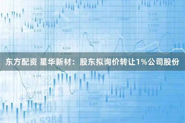 东方配资 星华新材：股东拟询价转让1%公司股份